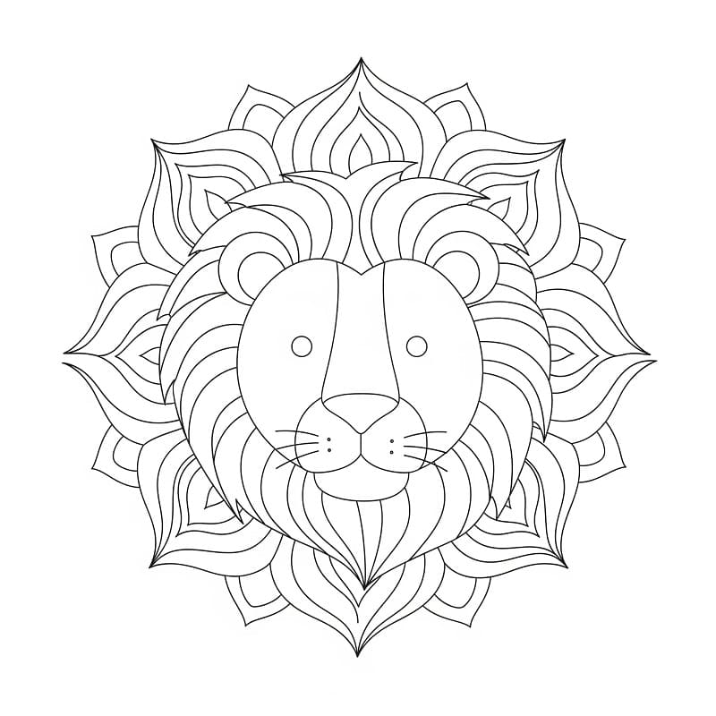 Mandalas Lion 19
